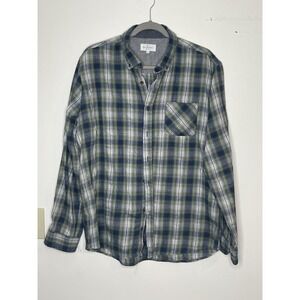 Saint Laurent Paris Men's Flannel Shirt with Front Pocket Size XXL Grn Plaid